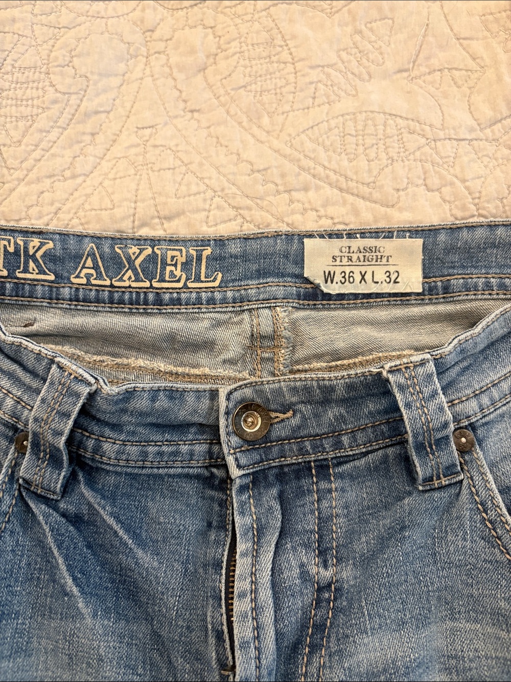 KTK Axel Classic Straight Men's Jeans in Light Blue